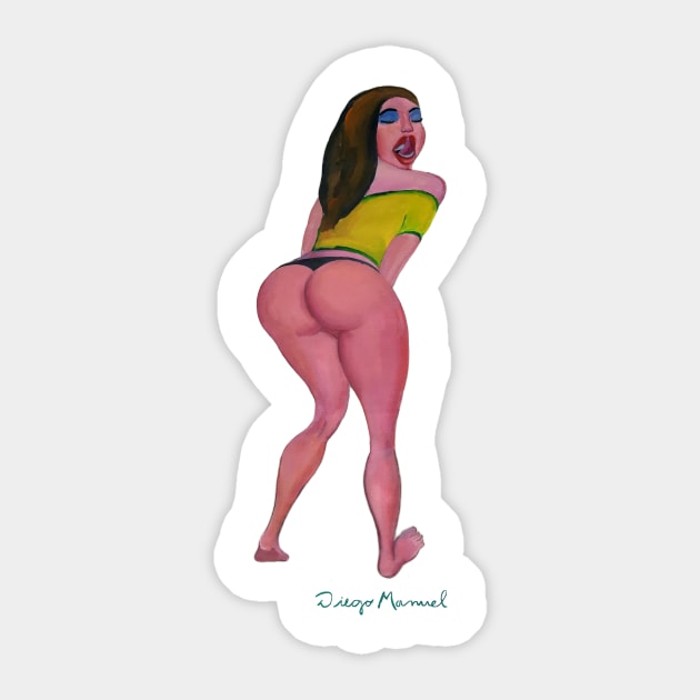 Sensual girl 2 Sticker by diegomanuel